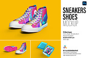 Sneakers Shoes Mockup - 9 views, a Packaging Mockup by Illusiongraphic (Thumbnail 1 of 28)