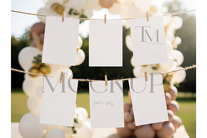 Monthly Milestone Cards Mockup