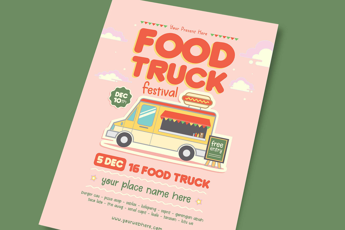 Food Truck Flyer, a Flyer Template by megarez (Photo 1 of 2)