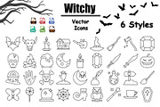 Witchy Magic Vector Icons Pack, a Solid Icon by Vector Portal (Thumbnail 1 of 4)