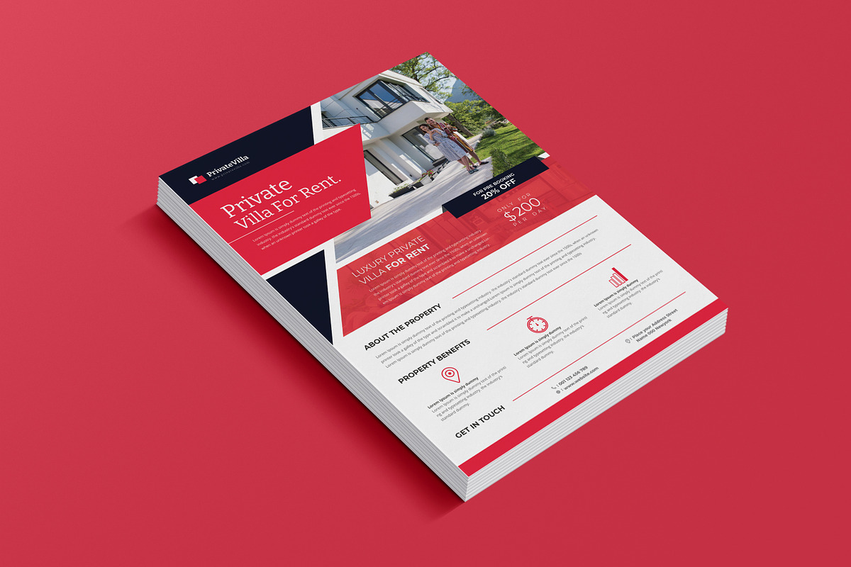 Private Villa Real Estate Flyer, a Flyer Template by creative-mint (Photo 10 of 10)