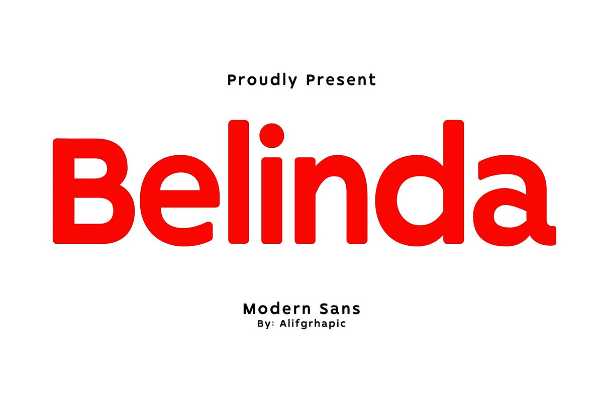 Belinda - Modern Sans Typeface, a Sans Serif Font by Font Kingdom (Photo 1 of 7)