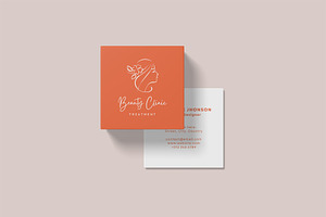 Square Business Card Mockup Bundles