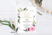 lavender Pink and Gold Bridal Shower, an Invitation Template by DreamsClipArt (Thumbnail 2 of 5)