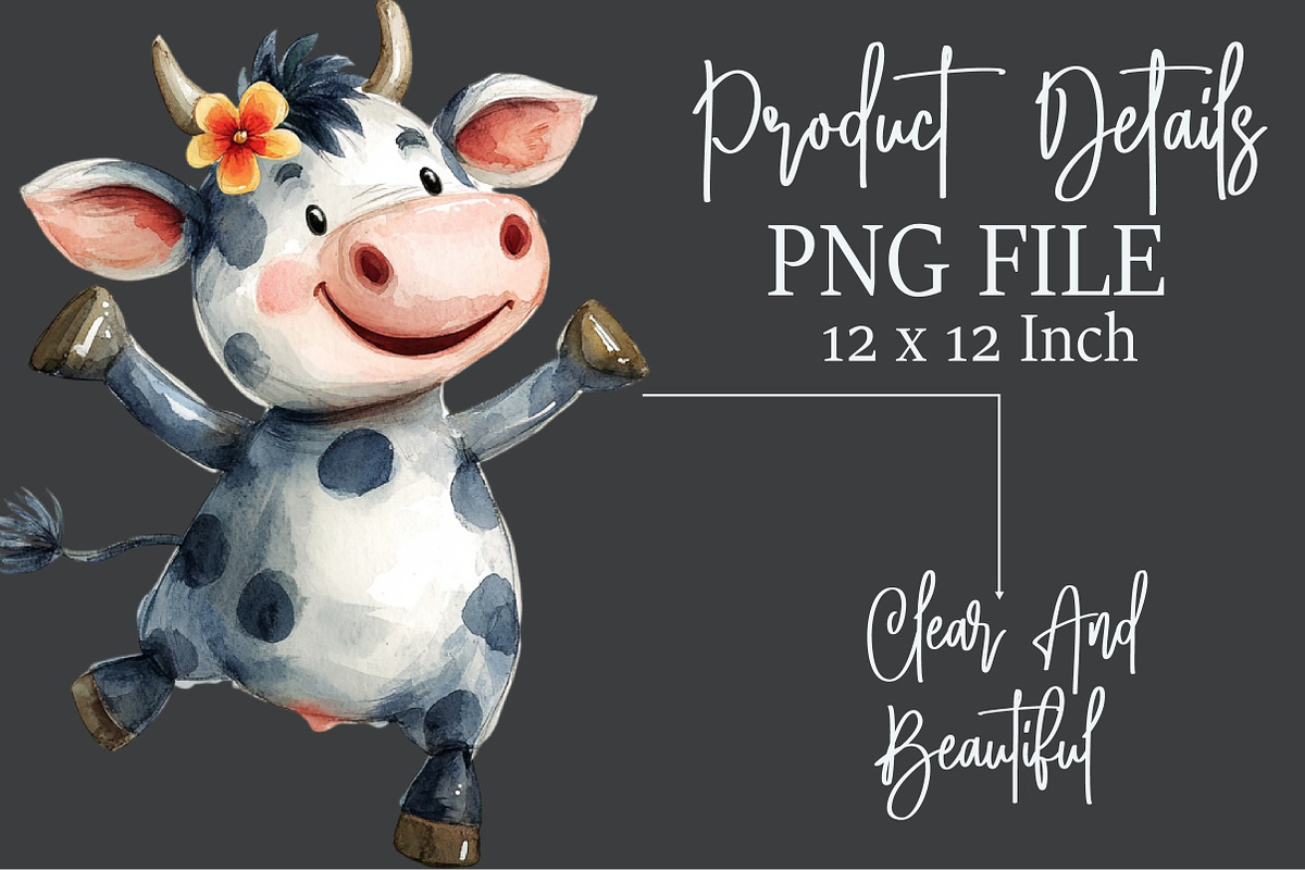 Tropical Hawaiian Summer Cow Clipart, an Illustration by Rose Art (Photo 5 of 7)