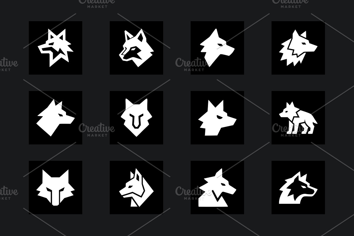 Wolf Head Silhouette Vector Bundle, an Animal Illustration by Vectorium Studio (Photo 4 of 4)