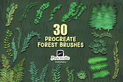 30 Forest Brushes for Procreate, a Brush Add-On by badrusblue (Thumbnail 2 of 6)