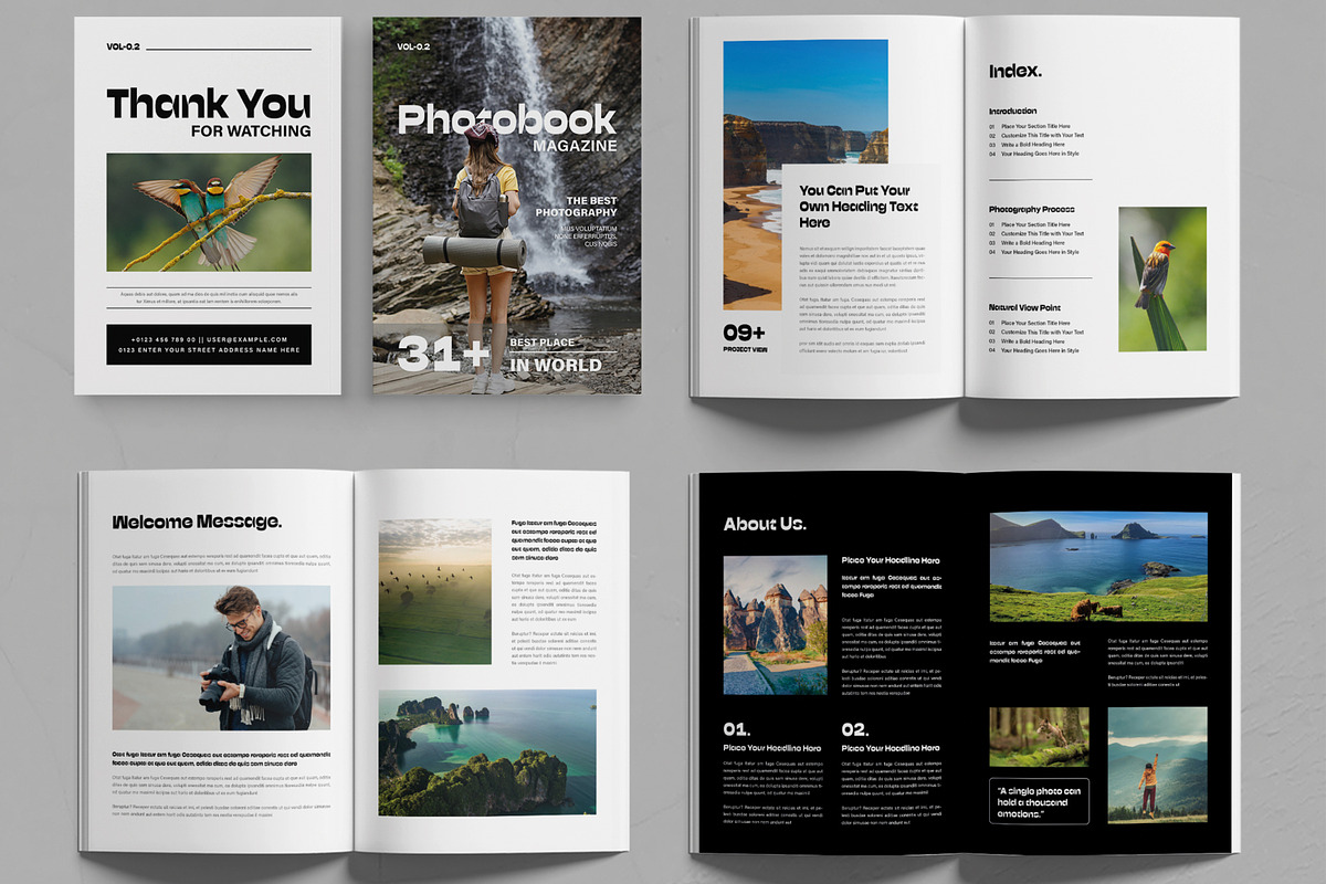 Photobook Magazine Template, a Magazine Template by MightyDesign (Photo 2 of 6)