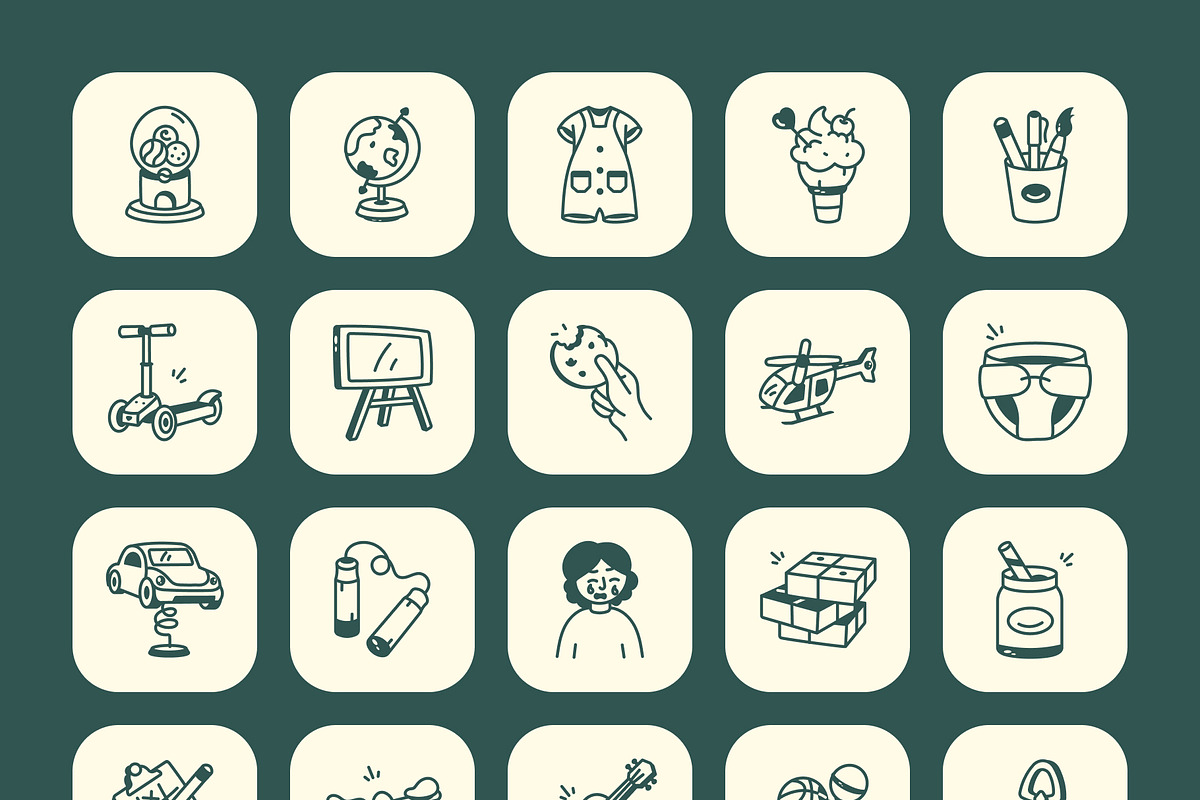 Children's Day Doodle Icons, an Outline Icon by Vectors Market (Photo 8 of 8)