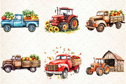 Farm Tractor Truck Watercolor, an Illustration by Watercolor design (Thumbnail 3 of 4)