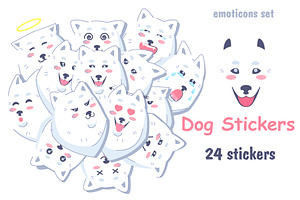 Samoyed Dog Stickers Pack