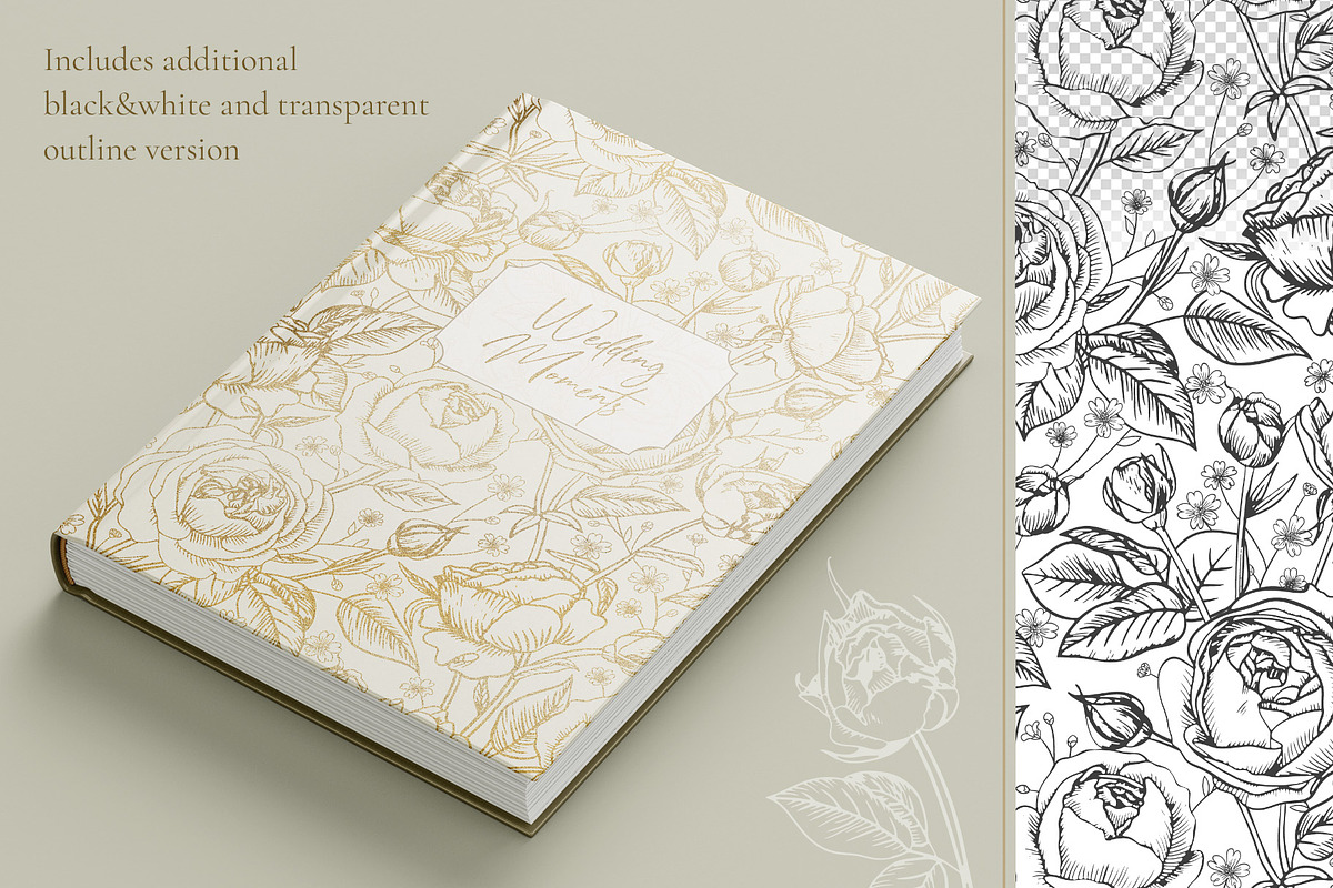 Victorian Garden Roses Pattern, a Pattern Graphic by PenguinArtStudio (Photo 5 of 7)
