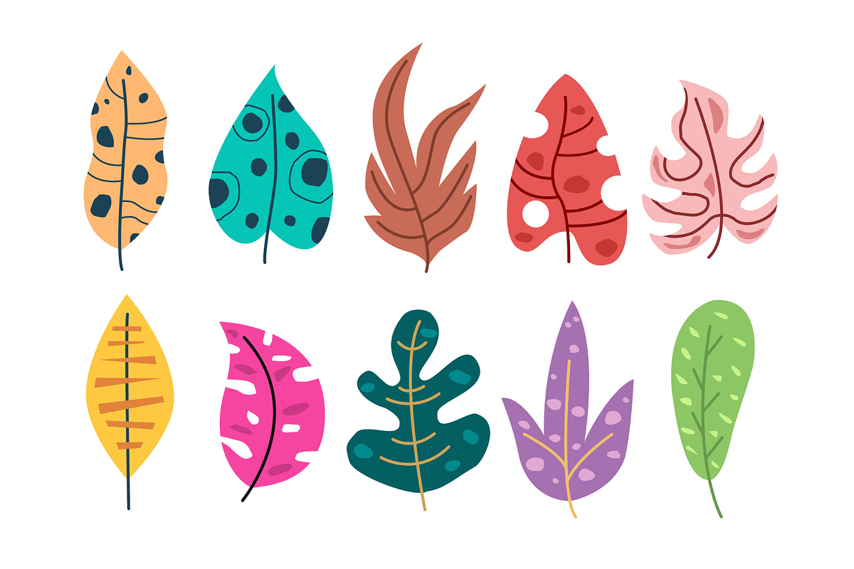 50 Colorful Leaf Clipart, a Graphic by judayartworks (Photo 3 of 6)