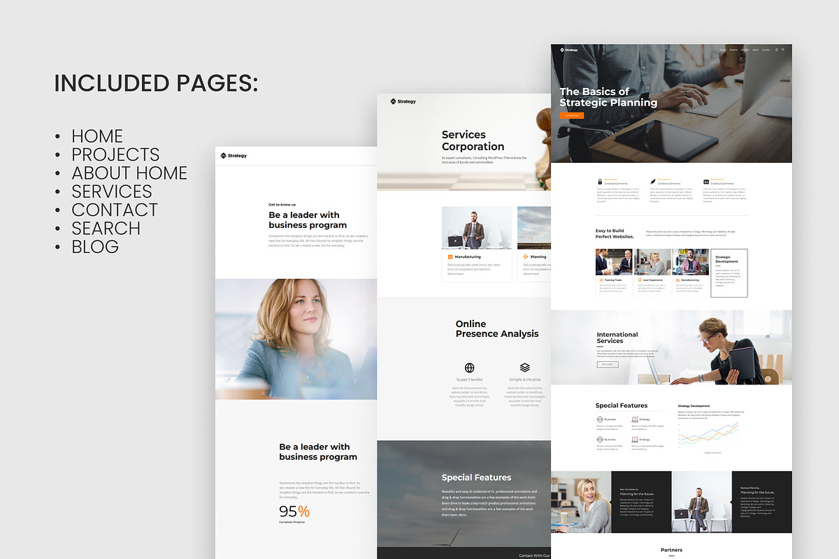 Strategy Agency WordPress Theme, a WordPress Template by Pixflow (Photo 3 of 11)