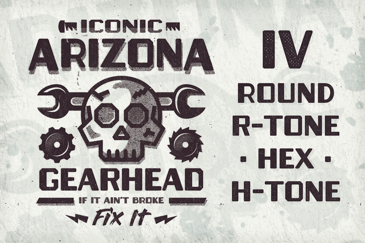 Arizonic | Vintage Futuristic Type, a Sans Serif Font by Artifact Bazaar (Photo 2 of 9)
