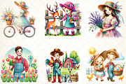 Spring Farmer Clipart, an Illustration by DreamCafeArt (Thumbnail 3 of 3)