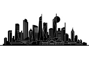 Modern City Skyline Silhouette, an Object Graphic by Creativeshirt (Thumbnail 13 of 20)