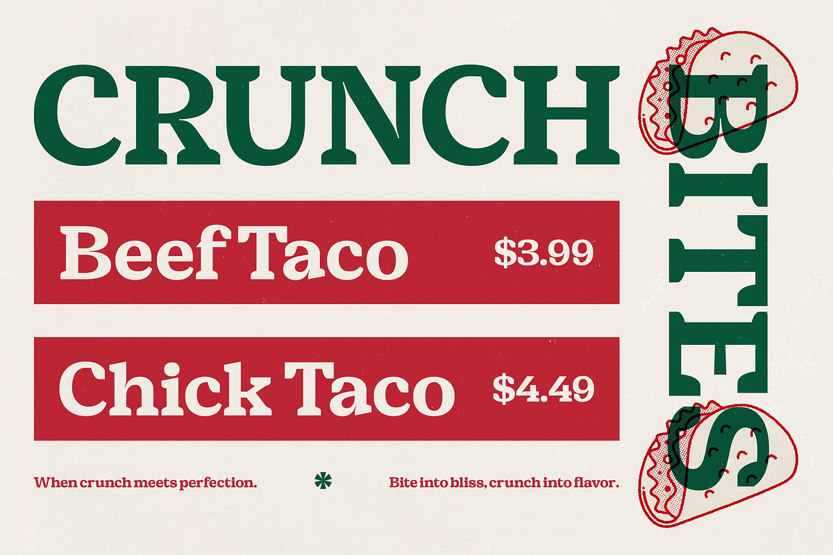 Snack Rush Modern Retro Serif, a Serif Font by timelesstype.co (Photo 3 of 20)