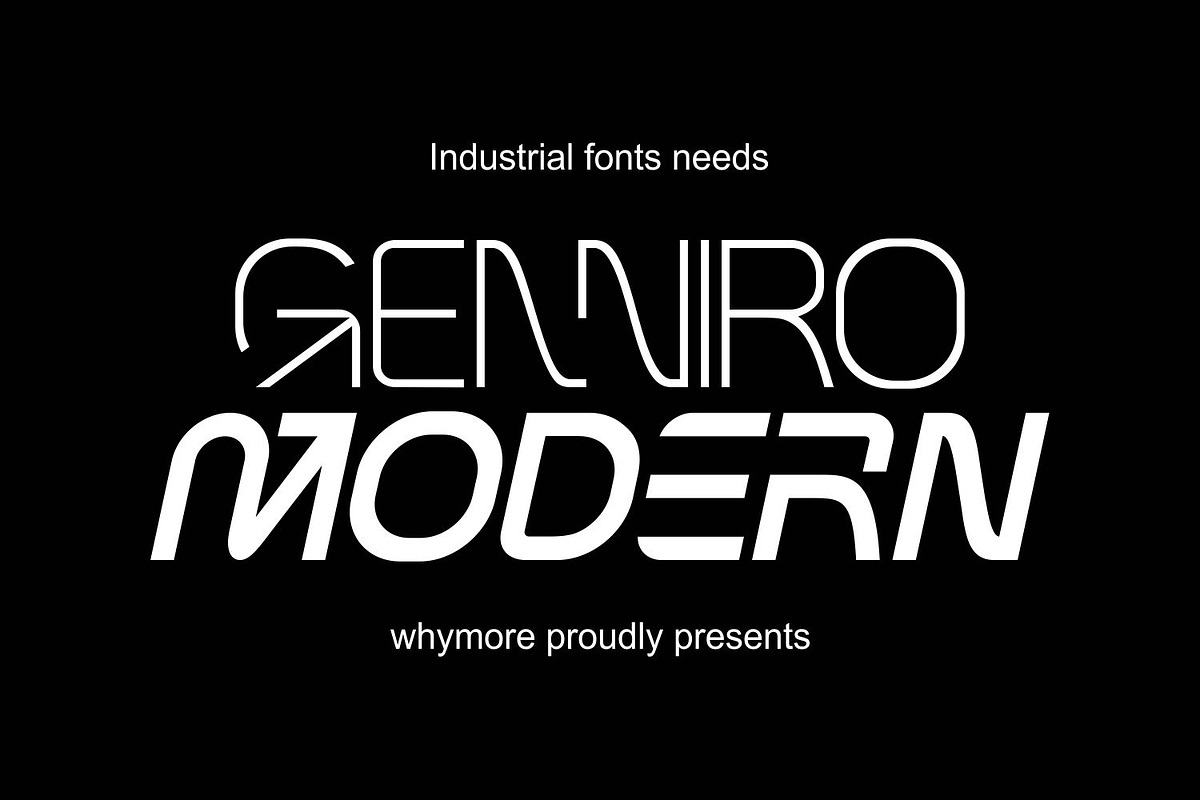 Genniro | Futuristic Sans Font, a Sans Serif Font by WhymoreArt (Photo 2 of 10)