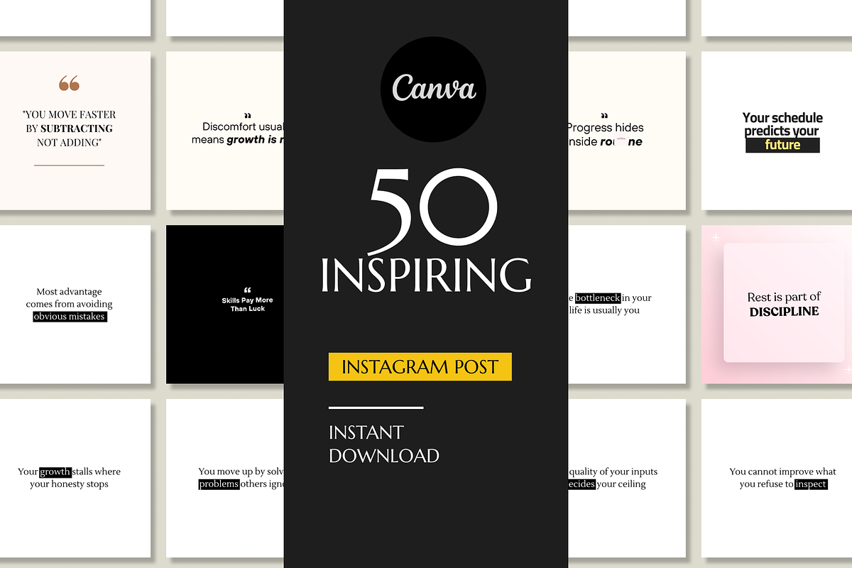 GROWTH MINDSET INSTAGRAM TEMPLATE, a Social Media Template by RB Boutique (Photo 1 of 9)