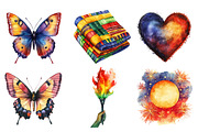 Watercolor Juneteenth Clipart, an Illustration by SinaCreation (Thumbnail 3 of 5)