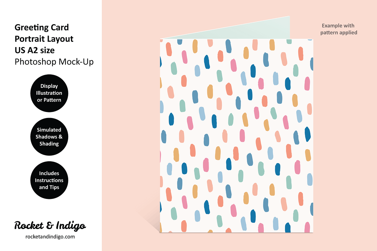 US A2 Greeting Card Photoshop Mockup, a Product Mockup by Rocket & Indigo (Photo 2 of 3)