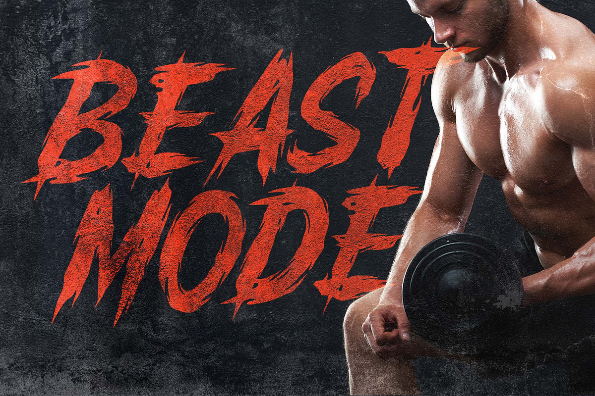 Scary Brusher a Wild Brush Font, a Blackletter Font by Blankids Studio (Photo 2 of 9)