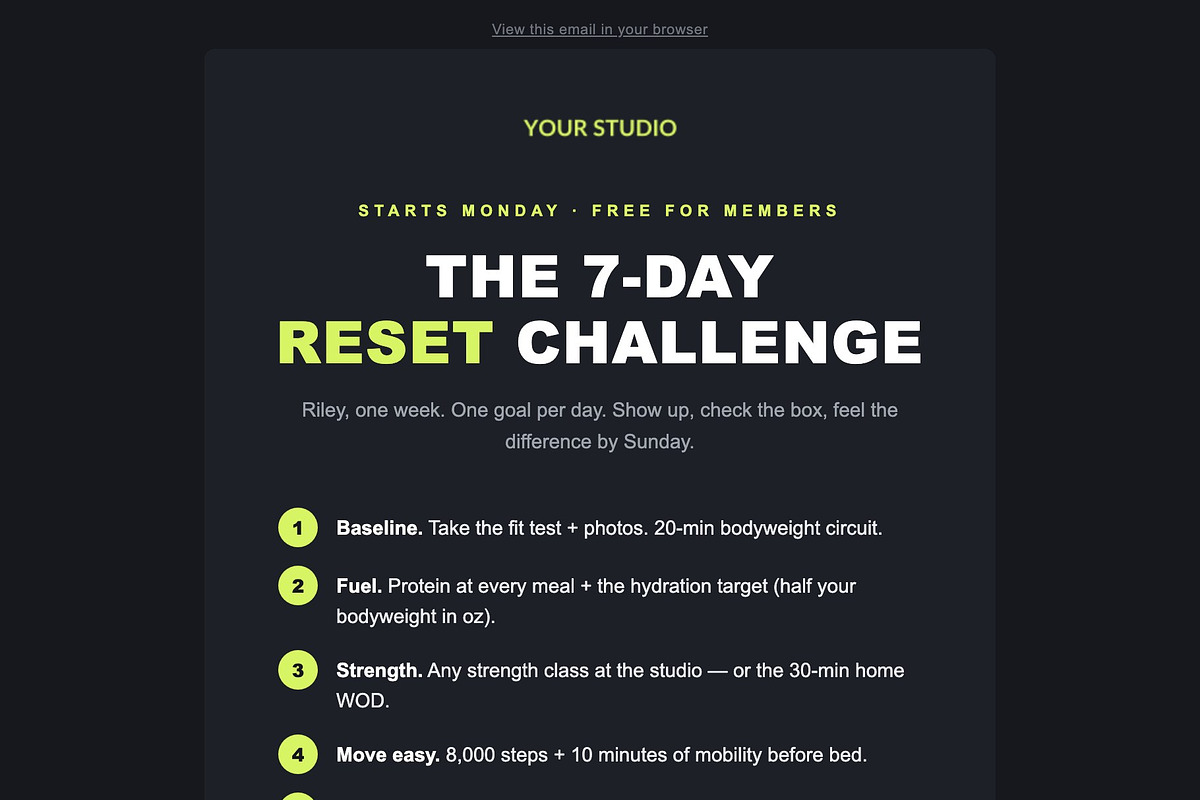 Fitness Studio Email Kit, an Email Template by Art Club (Photo 3 of 5)