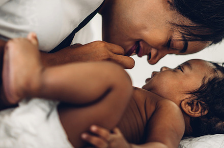 Portrait of enjoy happy love family african american mother play, a Person Photo by Art_Photo