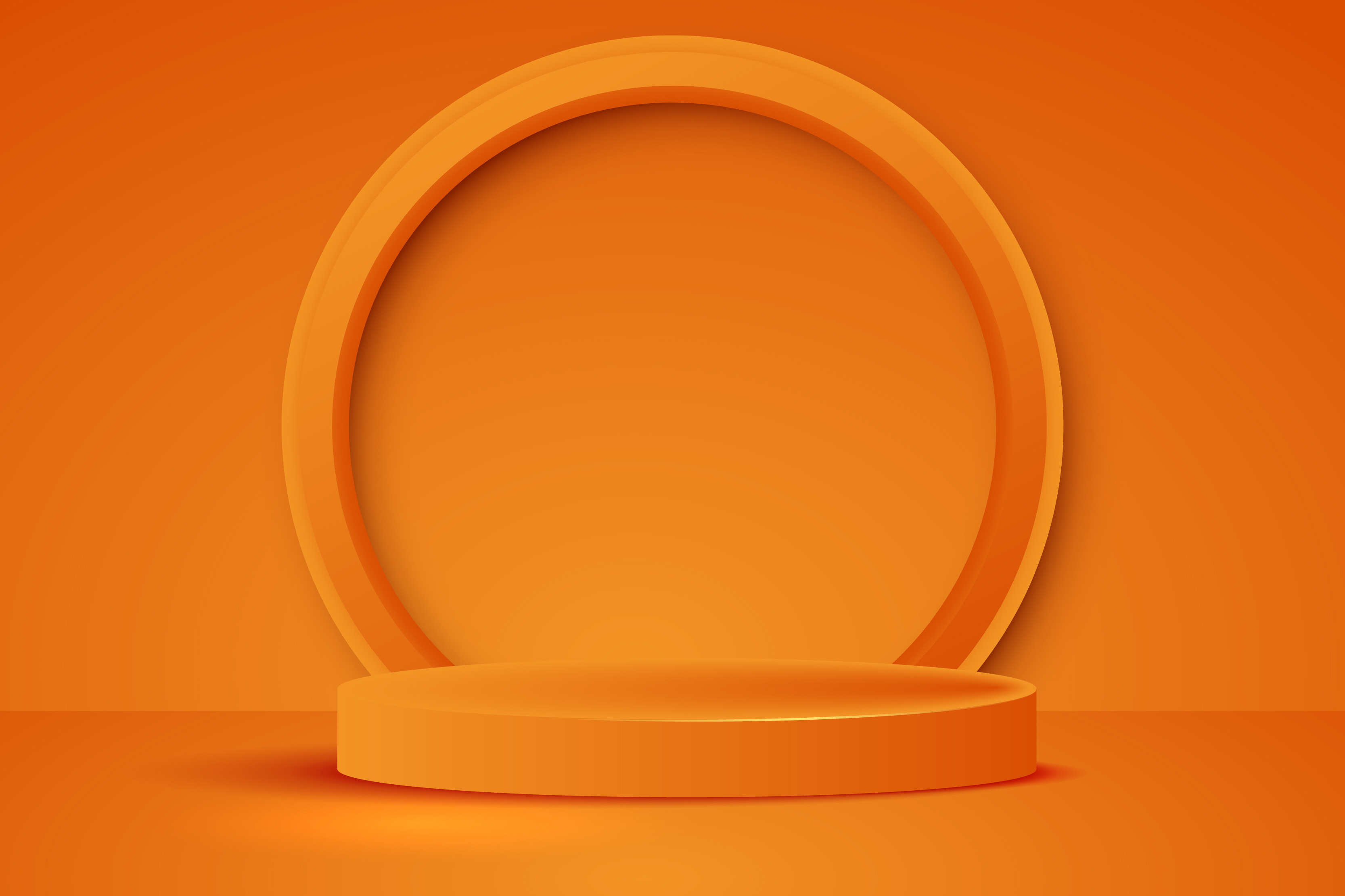 Orange 3D Stage Podium For Display by Nicemorning  Creative Market