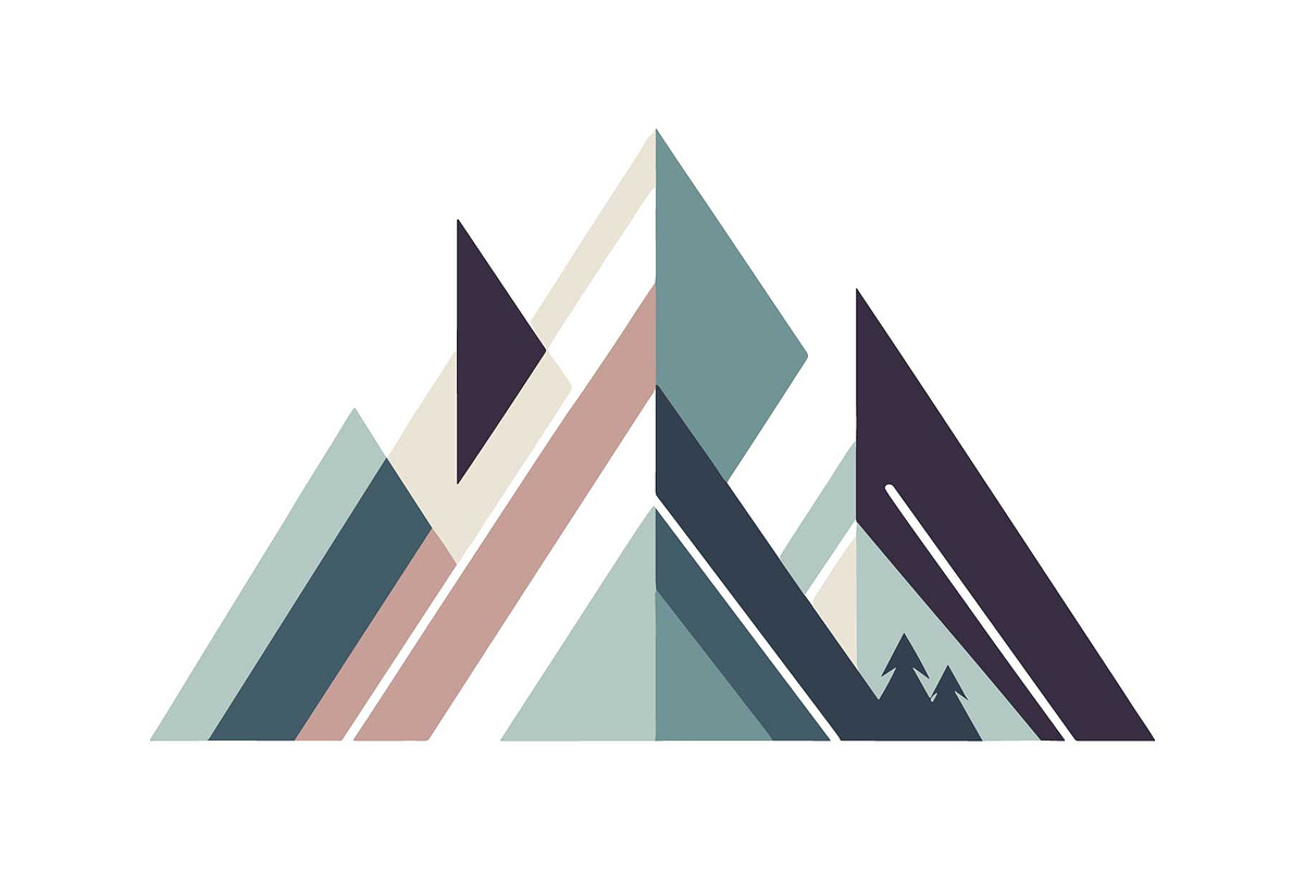 Geometric Mountain Icons Pack, an Object Graphic by yasushie (Photo 12 of 12)