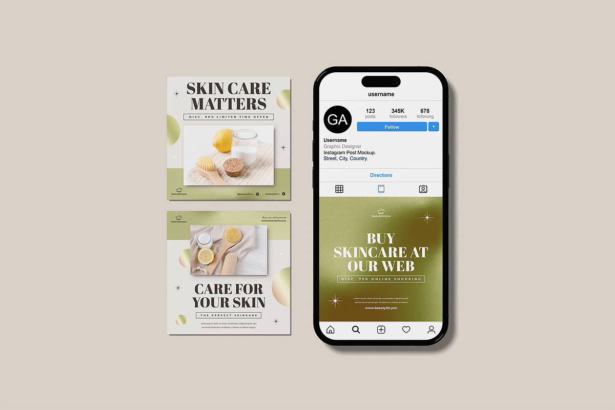 Instagram Post Mockup Bundles, an iPhone Mockup by Graphic Aesthetic (Photo 15 of 25)