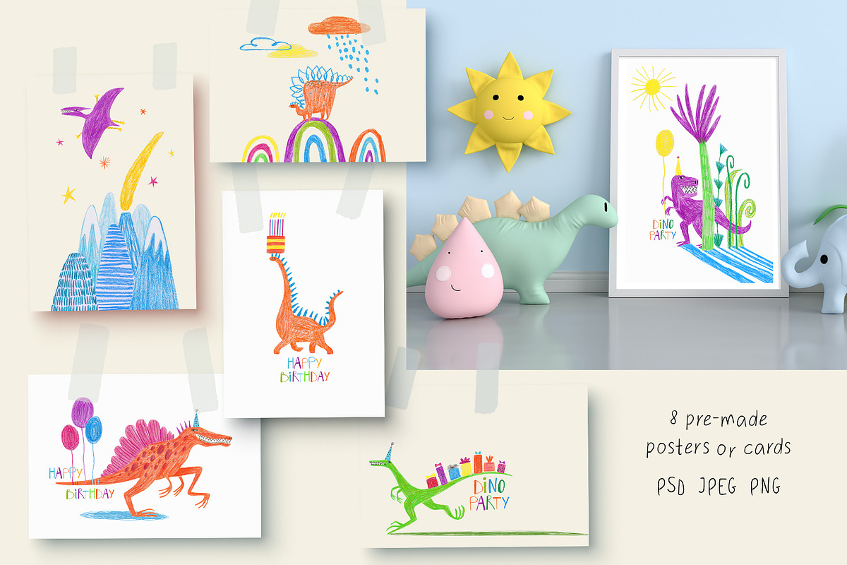 Dinosaurs. For kids small and big., an Animal Illustration by Annakniaz (Photo 11 of 13)