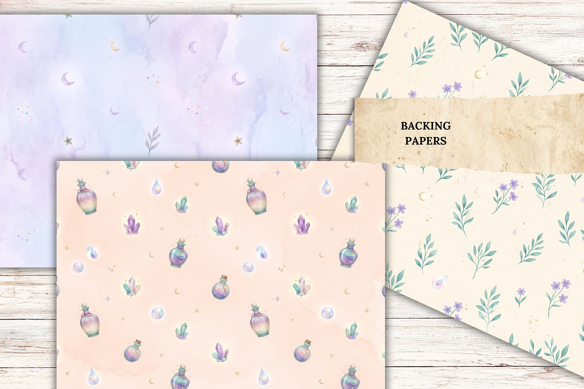 Magical Moon Junk Journal Kit V2, a Decorative Illustration by Print Haven Mochi Vintage (Photo 4 of 5)