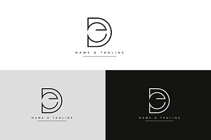 Alphabet monogram logo DE or ED, a Branding & Logo Template by Aleesher