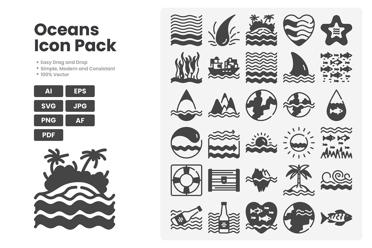 Ocean Solid Icons pack, a Solid Icon by erifqizeicon (Photo 2 of 3)