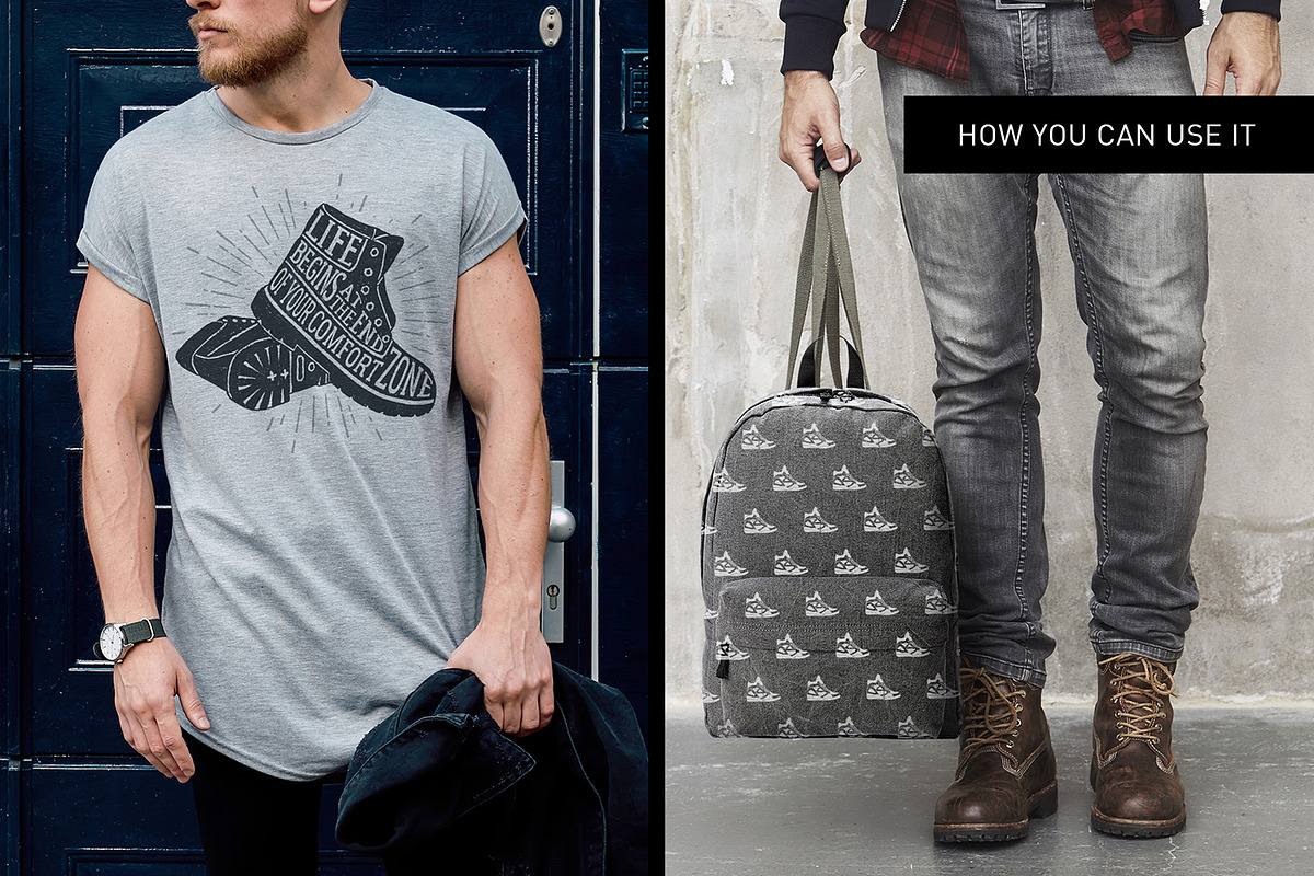 Good Shoes. 8 Inspirational Badges, a Branding & Logo Template by Cosmic Store (Photo 14 of 16)