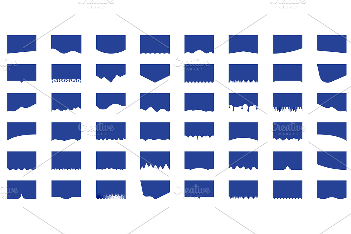 Divider Shape Set for Website, an Illustration by Vector Creator