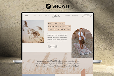 Claudia Boho Showit Website Template