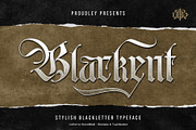 Blackent, a Blackletter Font by Burntilldead (Thumbnail 1 of 11)