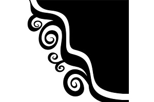 Abstract background frame with curls, an Illustration by Nenahliadava Design