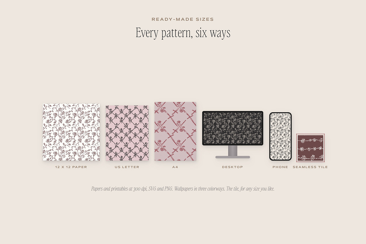 Roses & Florals Seamless Patterns, a Pattern Graphic by The October Creative (Photo 9 of 12)