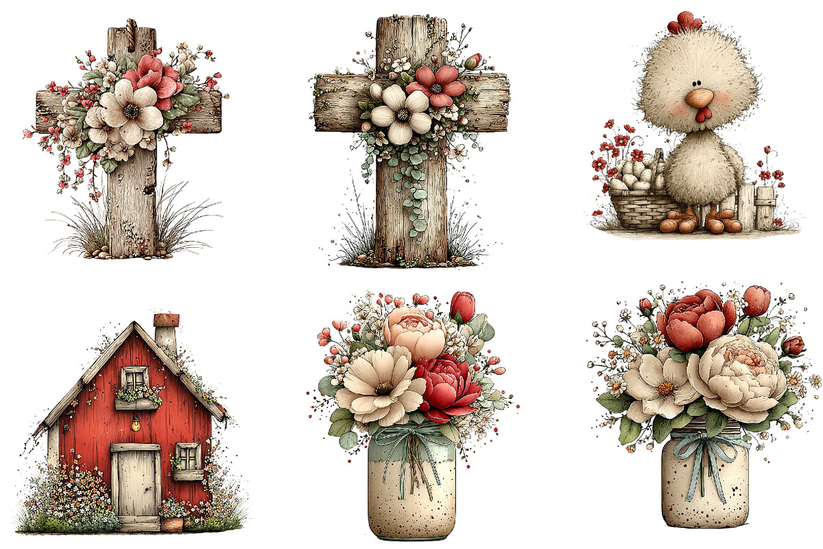 Floral Farmhouse Life Sublimation, an Illustration by Designworld (Photo 4 of 6)