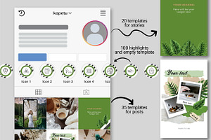 Green CANVA Instagram Template Kit