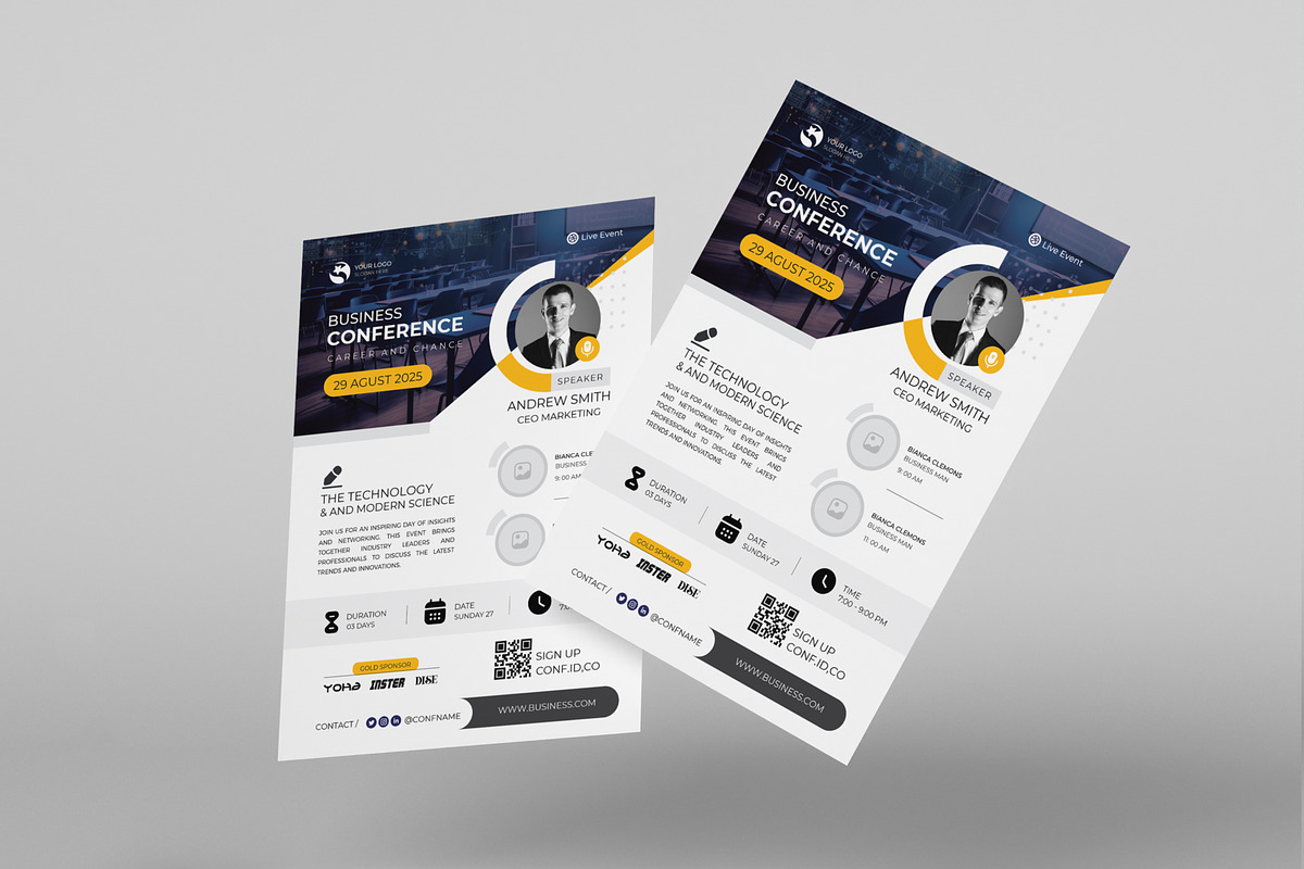 Event - Conference | Canva, a Flyer Template by Template Zone (Photo 2 of 3)