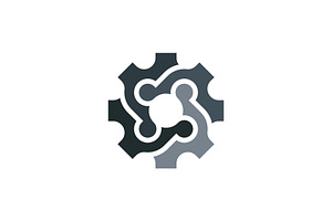 modern gear community people logo, a Branding & Logo Template by Rasagama Studio