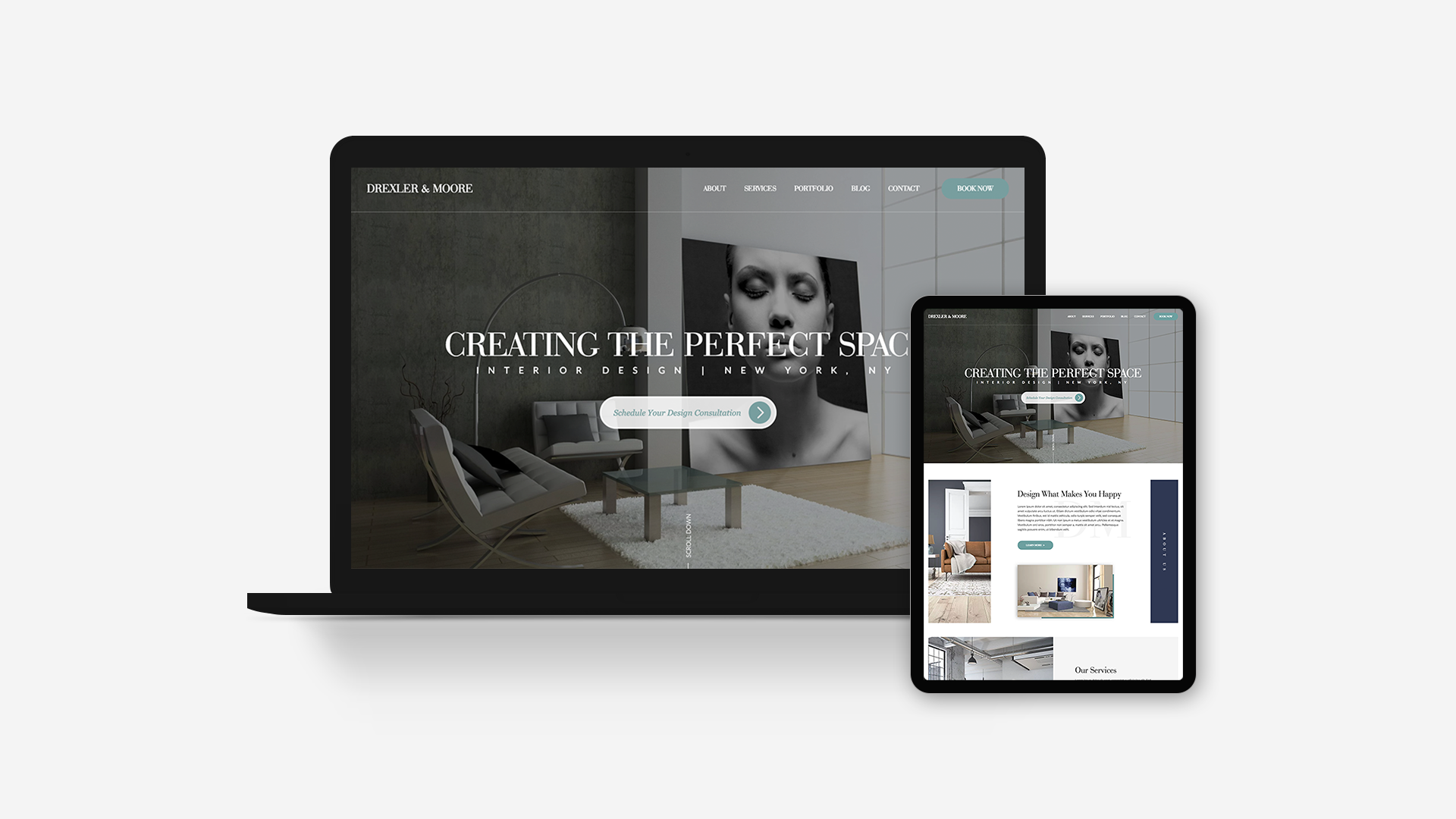 Interior Design Website Template, a Websites & App Template by WIX PRO ...