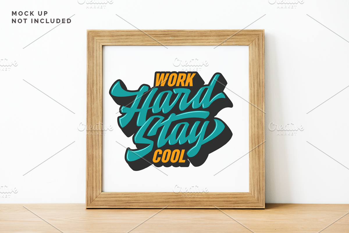Work Hard Stay Cool Typography, an Illustration by Hendra Pratama (Photo 3 of 3)