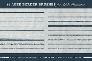 Aged Borders For Adobe Illustrator