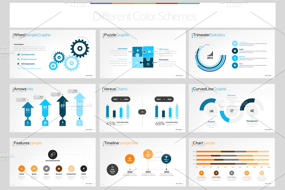 Idea Flat PowerPoint Template, a Presentation Template by iDny (Photo 4 of 6)